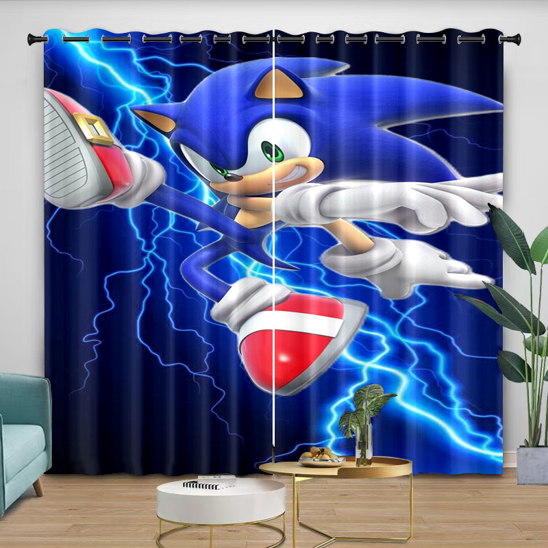 Zasłony Sonic Kreskówka Druk C – Curtain Rods recenzja i cena