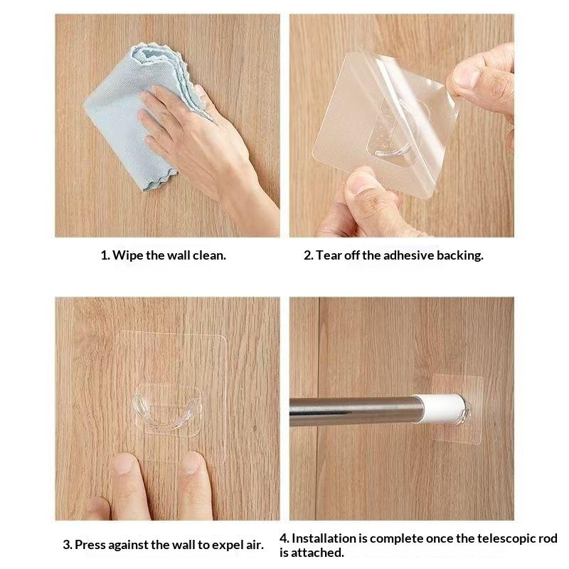 4 sztuki przezroczystych, samo – Curtain Rods recenzja i cena