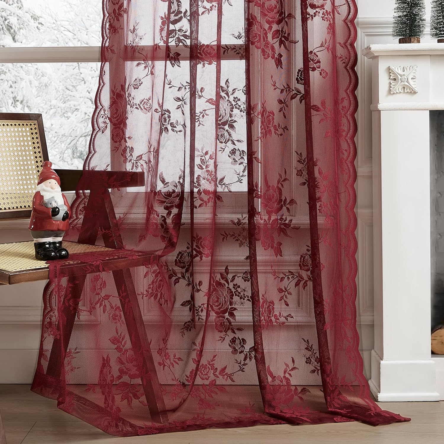 1 szt. bordowych zasłon z koro – Curtain Rods recenzja i cena